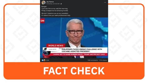 FACT CHECK: CNN report of Anderson Cooper about 'cocaine .